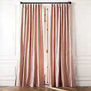 Seda Smoked Mauve Dupioni Silk Window Curtain Panel 48"x108''