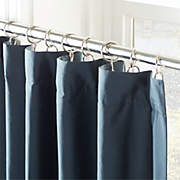 Modern Seda Deep Blue Silk Window Curtain Panel 48