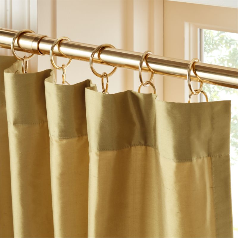 Seda Smoked Yellow Dupioni Silk Window Curtain Panel 48"x108" - image 1 of 6