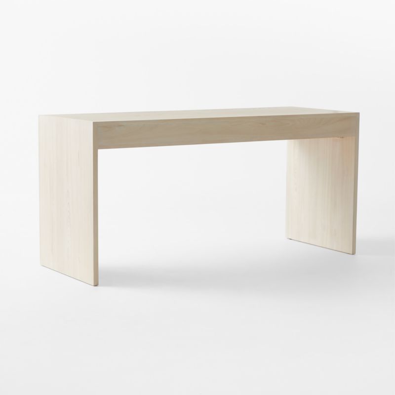 Segnato 2-Drawer White Wood Desk - image 7 of 10