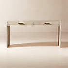 Ines 3-Drawer Black Wood Desk