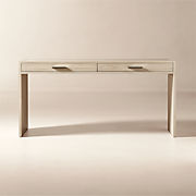 Segnato 2-Drawer White Wood Desk