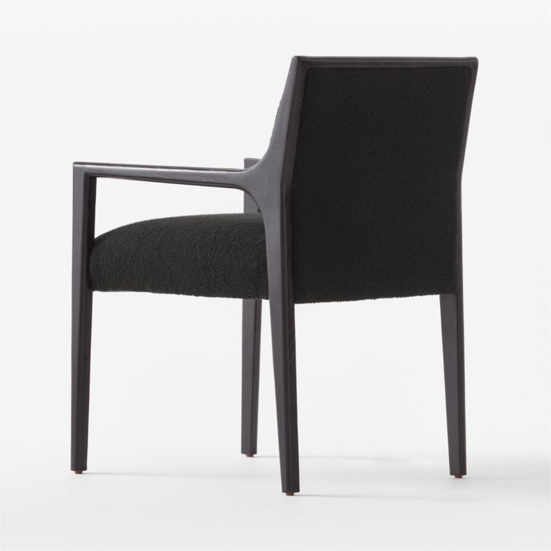 Segur Black Boucle Dining Armchair - image 7 of 9