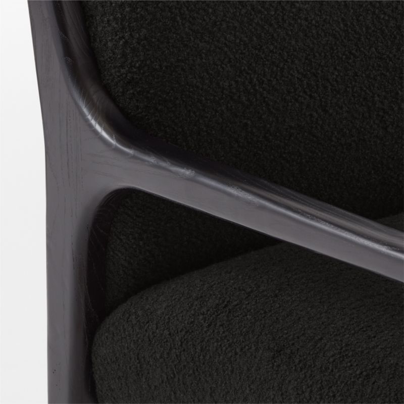 Segur Black Boucle Dining Armchair - image 8 of 9