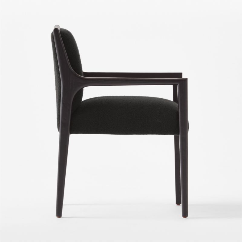 Segur Black Boucle Dining Armchair - image 6 of 9