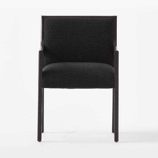 Segur Black Boucle Dining Armchair