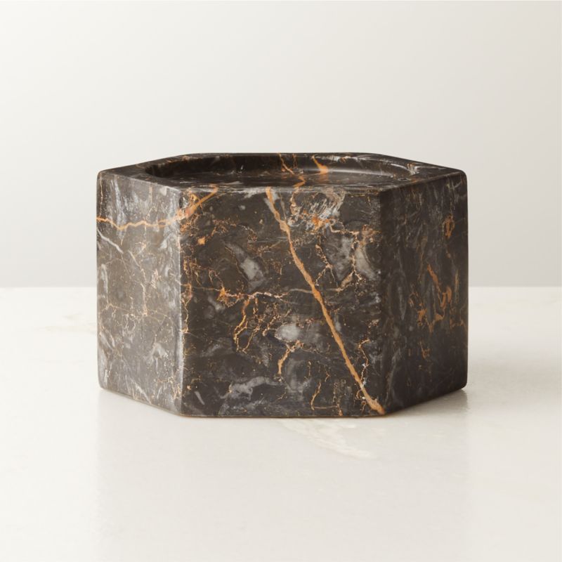 Sei Black Marble Pillar Candle Holder - image 0 of 6