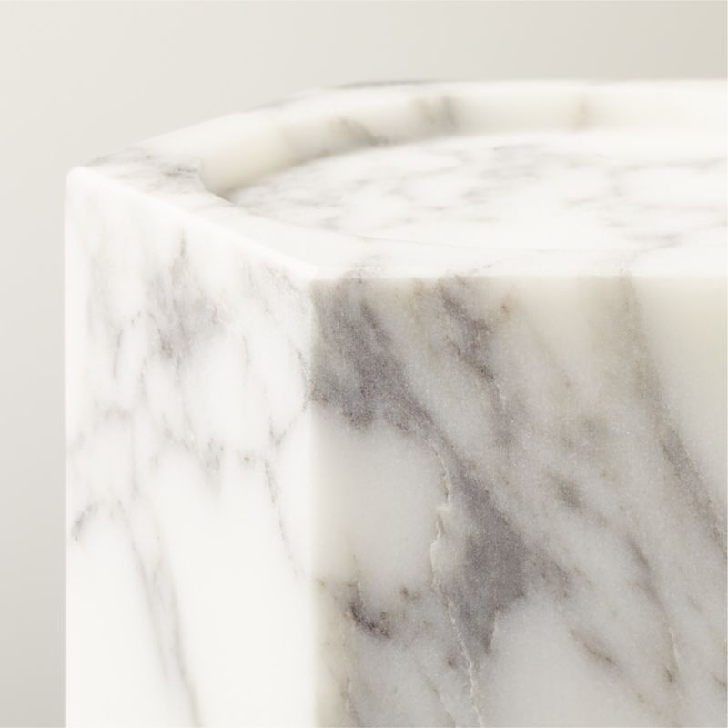 Sei White Marble Pillar Candle Holder - image 4 of 6