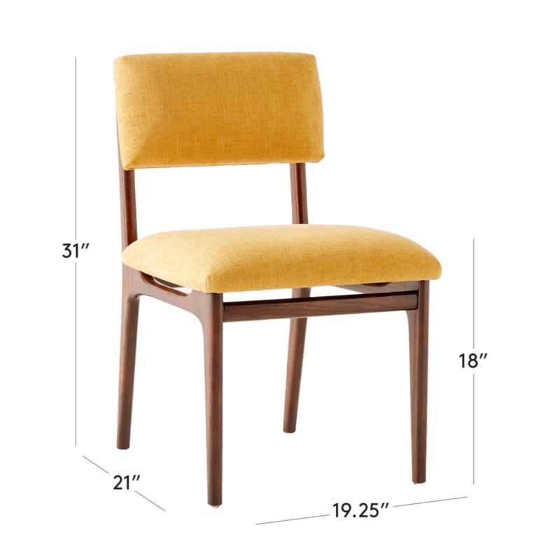 Selby Canary Yellow Performance Fabric Dining Chair + Reviews | CB2