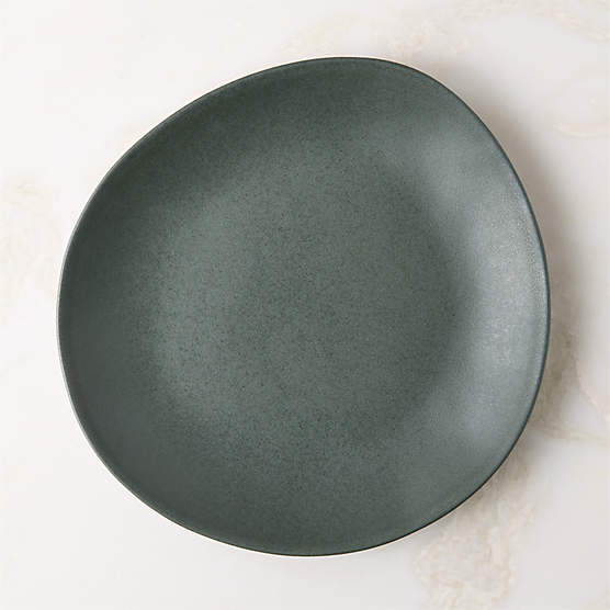 Selene Green Stoneware Dinner Plate