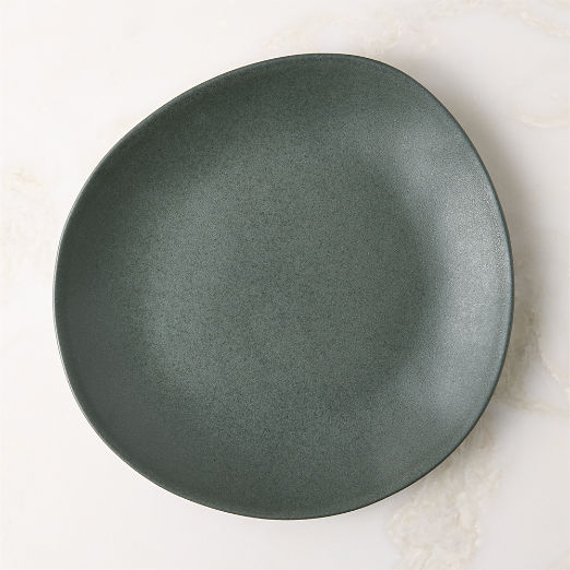 Selene Green Stoneware Dinner Plate
