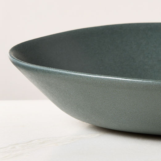 Selene Green Stoneware Pasta Bowls Set of 6