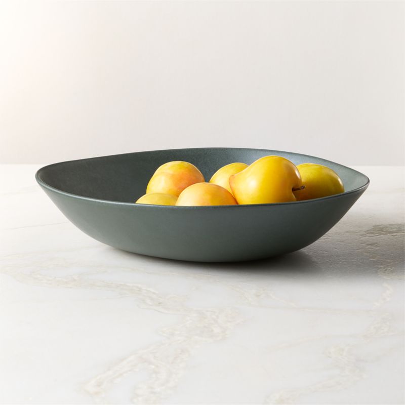 View Selene Green Stoneware Serving Bowl details