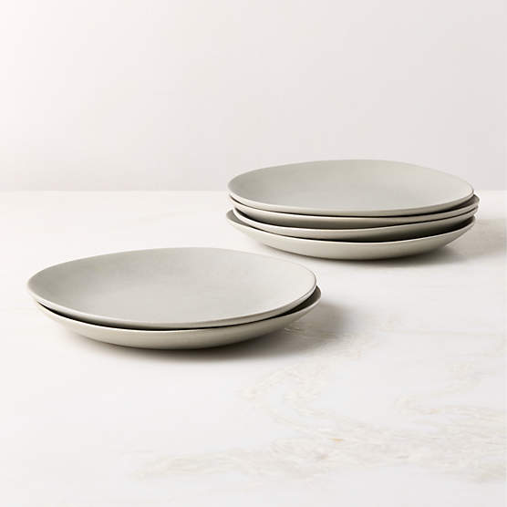 Selene Grey Stoneware Dinner Plates Set of 6