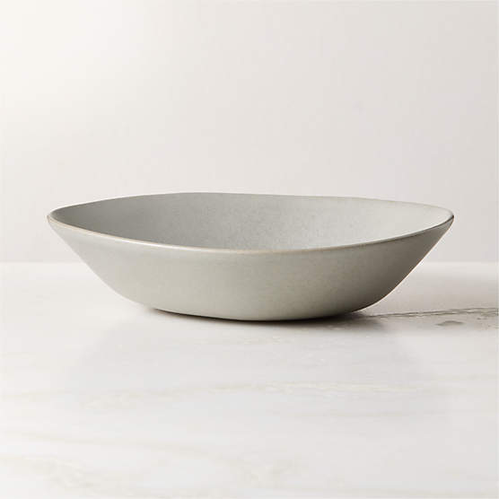 Selene Grey Stoneware Pasta Bowl