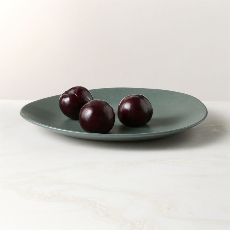View Selene Round Green Stoneware Serving Platter details