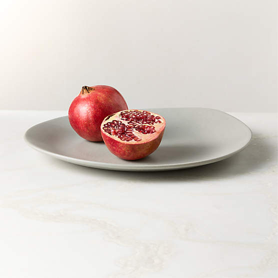 Selene Grey Round Stoneware Serving Platter