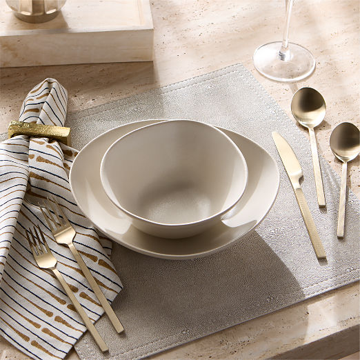 Selene Ivory Stoneware Pasta Bowls Set of 6