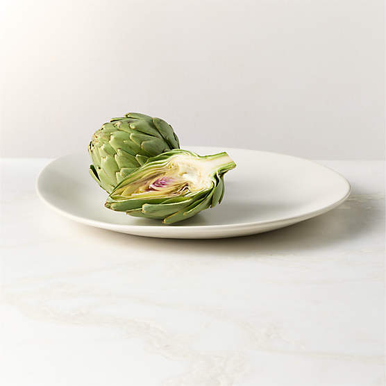 Selene Ivory Round Stoneware Serving Platter