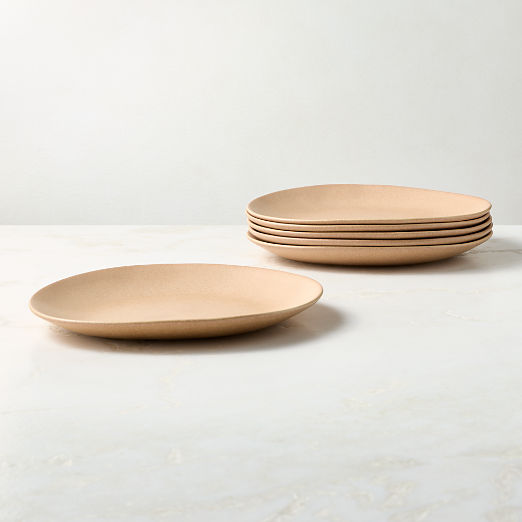 Selene Tan Stoneware Dinner Plates Set of 6