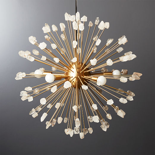 Modern Pendant Lights Chandeliers Cb2 Ray Quartz Pendant Light