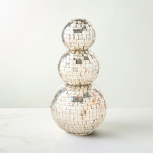 Selina Mirrored Holiday Snowman 12.25"