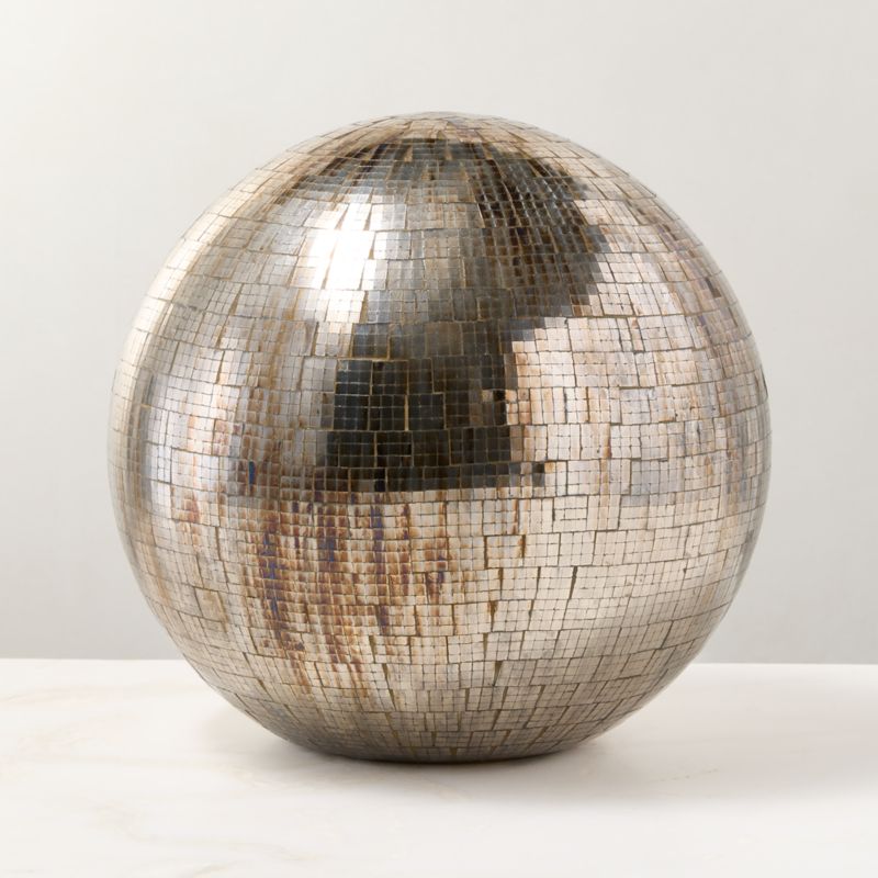 Selina Glass Mosaic Holiday Decorative Orb Set of 2 - image 3 of 5