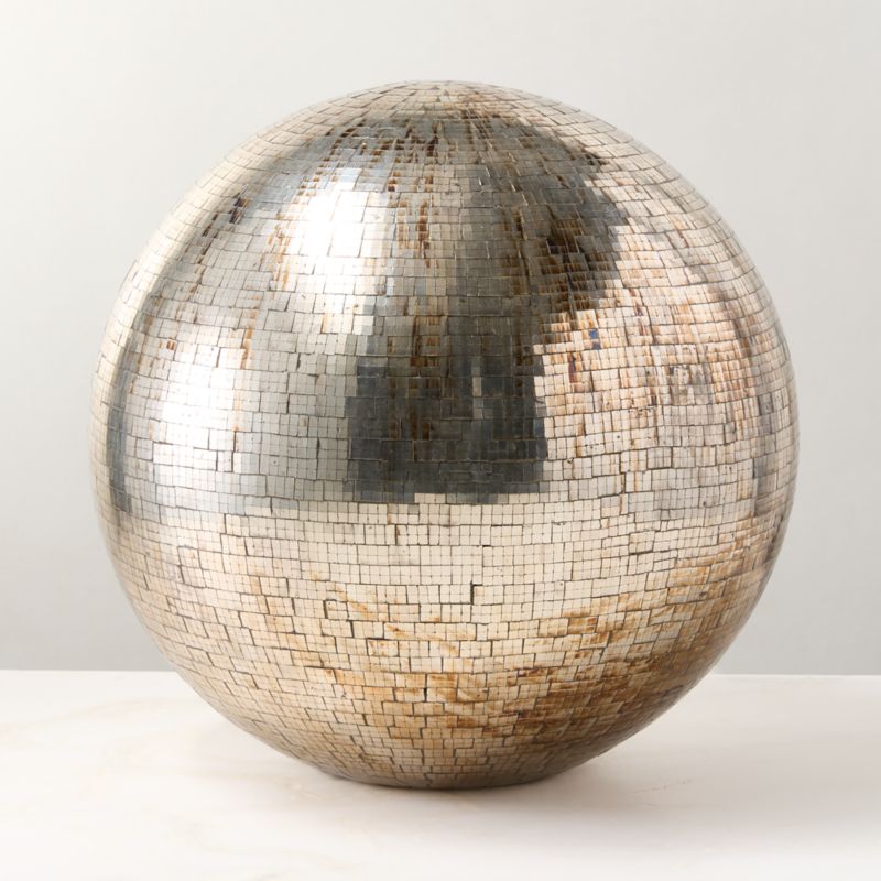 Selina Glass Mosaic Holiday Decorative Orb Set of 2 - image 4 of 5