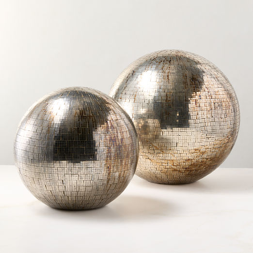 Selina Mirrored Holiday Decorative Orbs