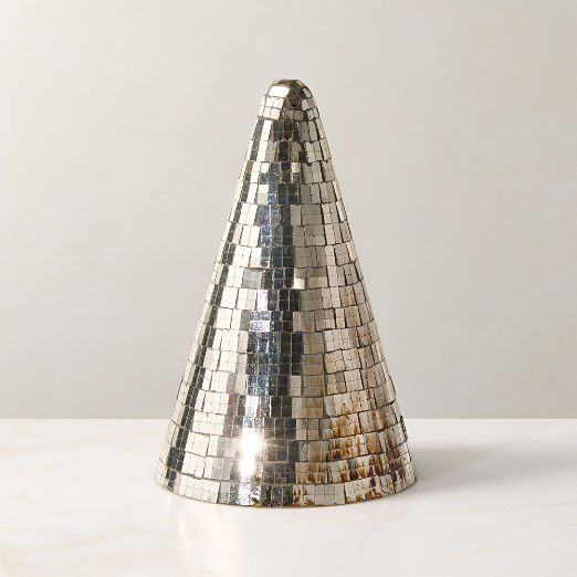 Selina Glass Mosaic Christmas Tree Figure Set of 2