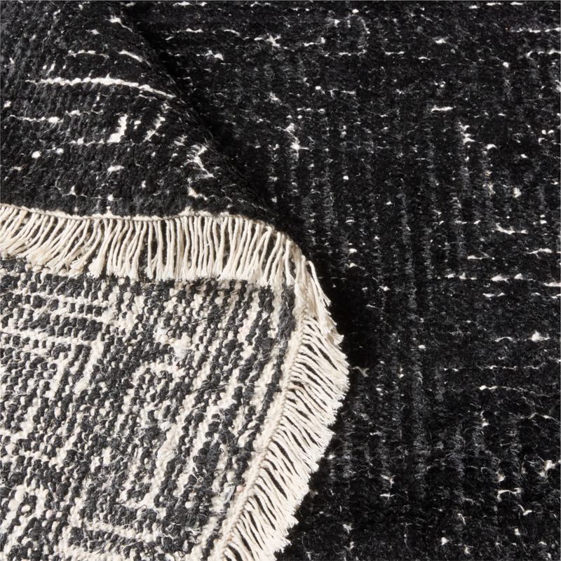 Selo Hand-Knotted Black and White Viscose Area Rug 8'x10' - image 3 of 4