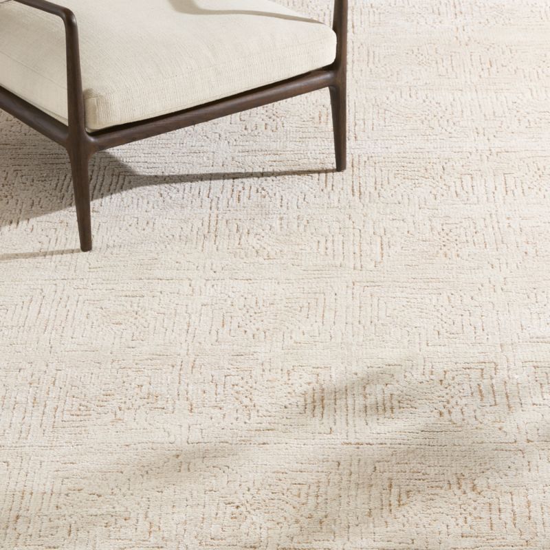 Selo Hand-Knotted Warm White with Tan Viscose Area Rug 8'x10' - image 2 of 4