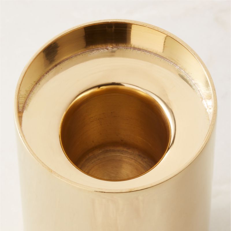 Sembel Brass Pillar Candle Holders Set of 2 - image 2 of 7