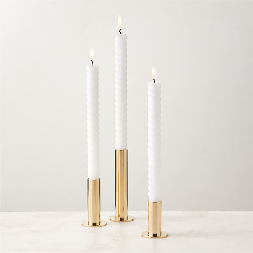 Sembel Brass Taper Candle Holders Set of 3