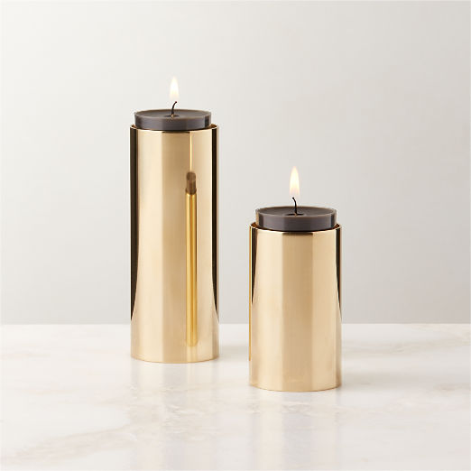 Sembel Brass Tealight Candle Holders Set of 2