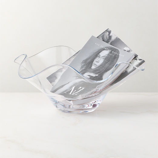 Semele Handblown Clear Glass Decorative Bowl Small