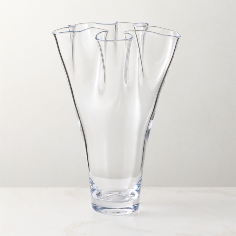 Semele Handblown Clear Glass Vase Large 13" - image 3 of 4