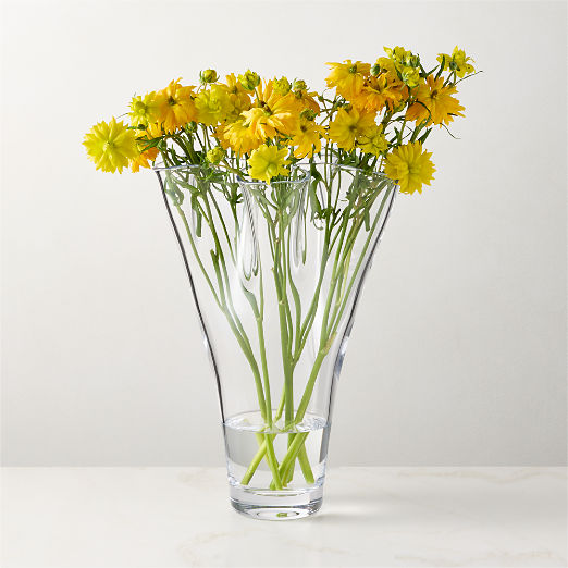 Semele Handblown Clear Glass Vase Large 13"