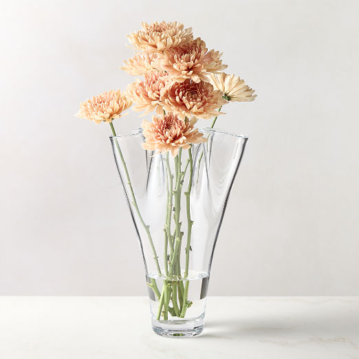 Semele Handblown Clear Glass Vase Large 13"