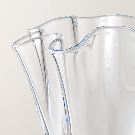 Semele Handblown Clear Glass Vase Small 10"