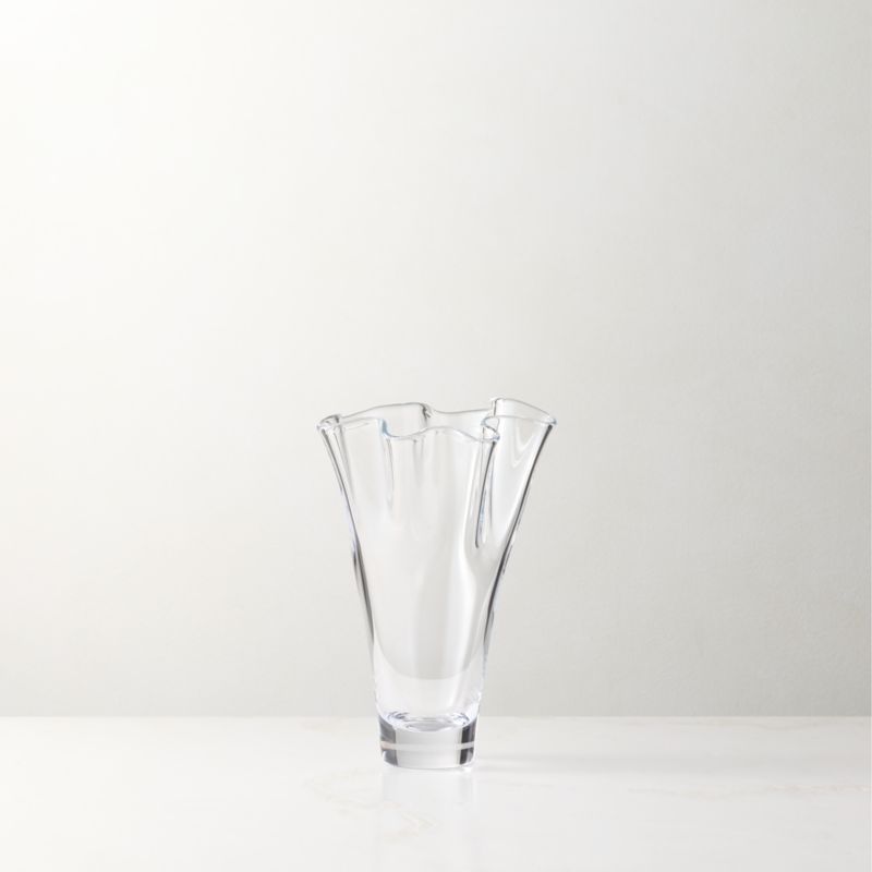 Semele Handblown Clear Glass Vase Small 10" - image 2 of 4