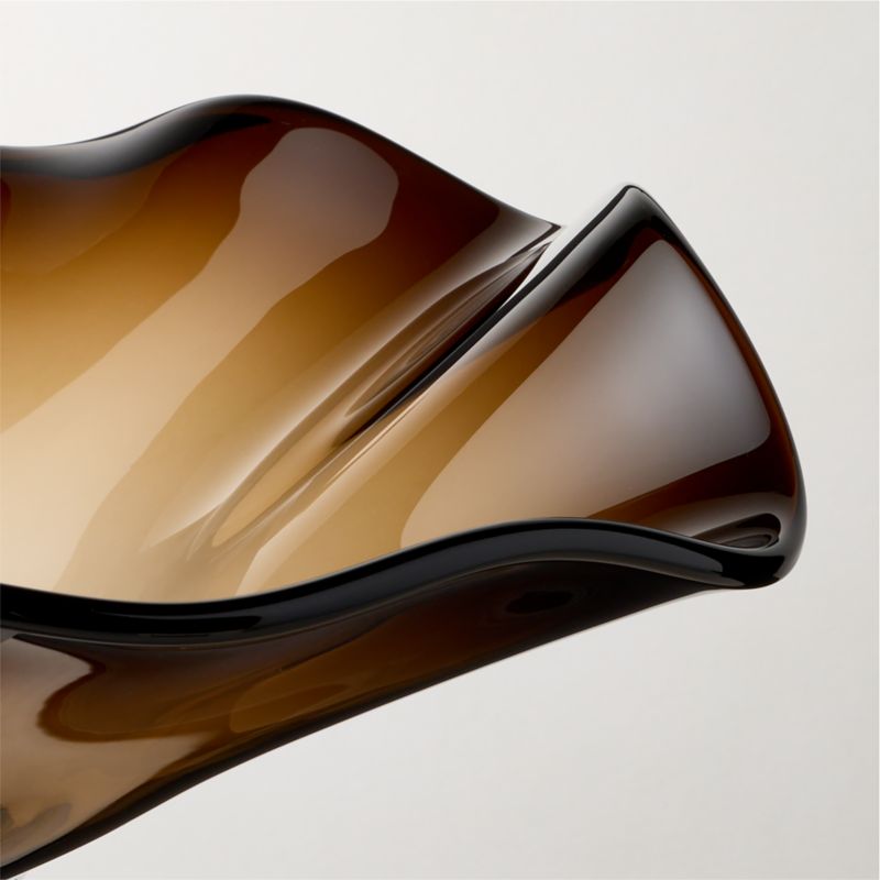 Semele Handblown Amber Glass Decorative Bowl Small - image 2 of 5
