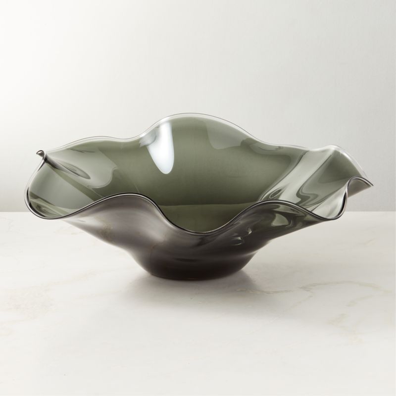 Semele Grey Smoked Glass Decorative Bowl - image 0 of 9