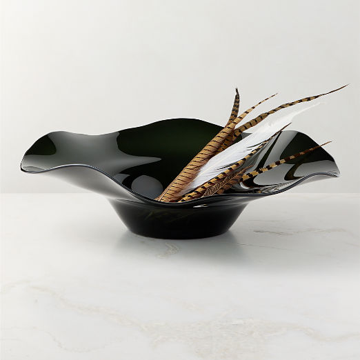 Semele Handblown Smoked Glass Decorative Bowl Large