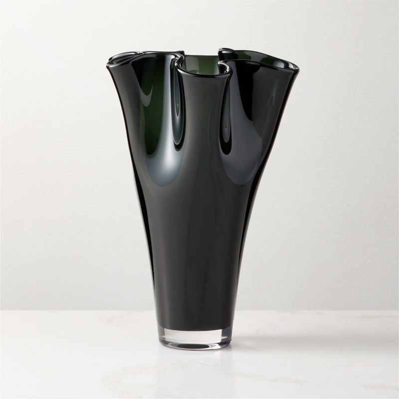 Semele Handblown Smoked Glass Vase Small 10" - image 3 of 4