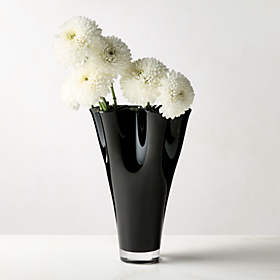 Regine Aubergine Purple Short Glass Vase by goop + Reviews | CB2