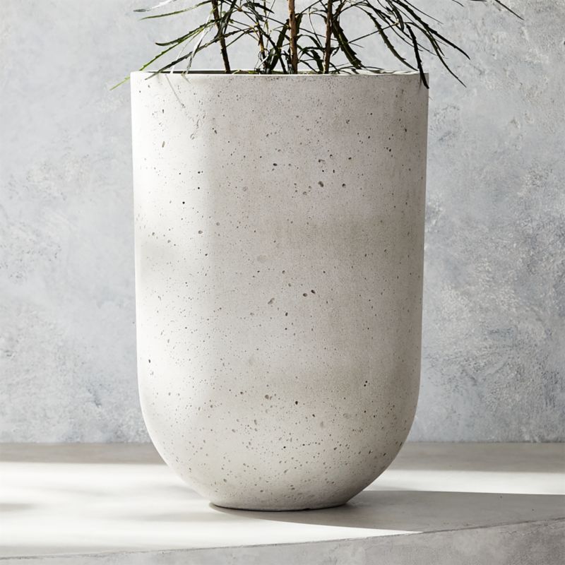 Seminyak Grey Cement Indoor/Outdoor Planter Tall - image 2 of 13