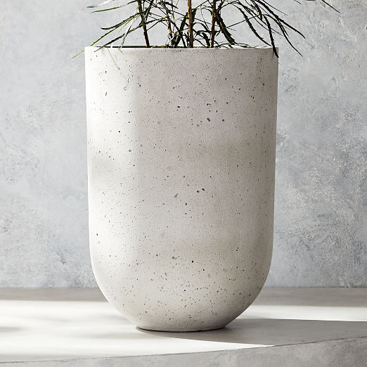 Seminyak Grey Cement Indoor/Outdoor Planter Tall