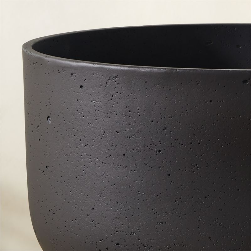 Seminyak Black Cement Indoor/Outdoor Planter Low - image 4 of 14