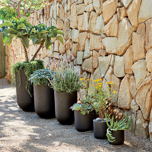 Seminyak Black Indoor/Outdoor Cement Planters